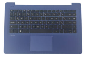 TECLADO LATINO CON PALMREST HP STREAM 14-CB SERIES COLOR AZUL Y TOUCHPAD INCLUIDO | L58502-161