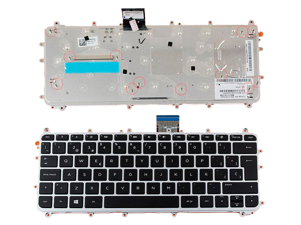 TECLADO ESPAÑOL HP PAVILION 11-N SERIES NEGRO MARCO GRIS