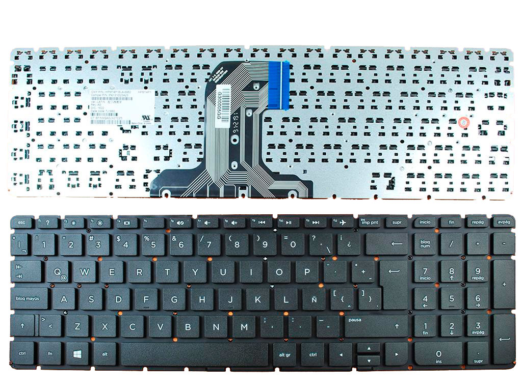 TECLADO ESPAÑOL HP PAVILION 15-AC 15-AF 250 G4 255 G4 | NEGRO SIN MARCO