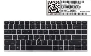 TECLADO INGLÉS HP PROBOOK 430 G5 440 G5 445 G5 SERIES CON MARCO GRIS CON RETROILUMINACION Y POINT STICK