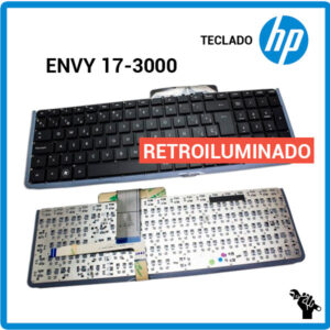 TECLADO ESPAÑOL HP | ENVY 17-3000 | NEGRO | SIN MARCO | RETROILUMINADO
