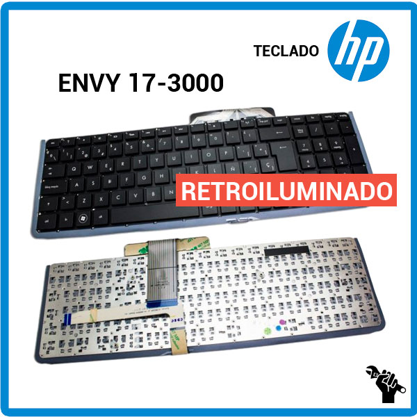 TECLADO ESPAÑOL HP | ENVY 17-3000 | NEGRO | SIN MARCO | RETROILUMINADO