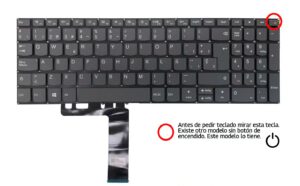 TECLADO ESPAÑOL LENOVO THINKBOOK 15-IIL THINKBOOK 15-IML IDEAPAD S540-15IML IDEAPAD S540-15IWL SERIES CON RETROILUMINACION Y CON BOTON DE POWER