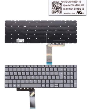 TECLADO ESPAÑOL LENOVO IDEAPAD 320-15IKB 320-15ISK SERIES | GRIS SIN MARCO SN20M63166