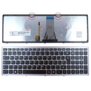 TECLADO ESPAÑOL LENOVO | G500S | NEGRO CON FRAME GRIS | RETROILUMINADO