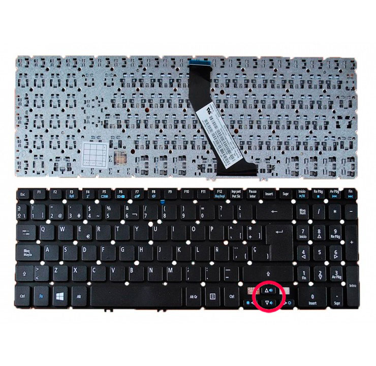 TECLADO ESPAÑOL ACER ASPIRE M3-581T | NEGRO SIN MARCO