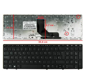 TECLADO ESPAÑOL HP ELITEBOOK 6570B CON MARCO SIN POINTSTICK