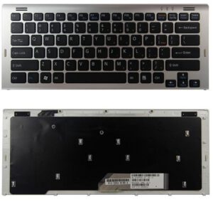 TECLADO ESPAÑOL SONY | VAIO VGN-SR | NEGRO | CON MARCO PLATA