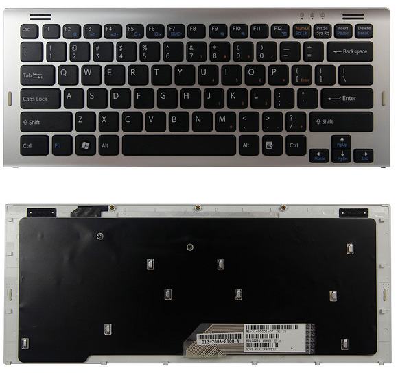 TECLADO ESPAÑOL SONY | VAIO VGN-SR | NEGRO | CON MARCO PLATA