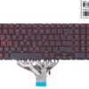 TECLADO ESPAÑOL HP OMEN 17-CB TPN-C144 SERIES RETROILUMINADO COLOR NEGRO LETRAS ROJAS