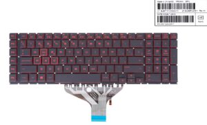 TECLADO ESPAÑOL HP OMEN 17-CB TPN-C144 SERIES RETROILUMINADO COLOR NEGRO LETRAS ROJAS