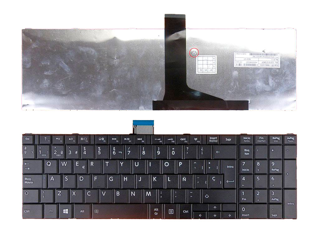 TECLADO ESPAÑOL TOSHIBA SATELLITE C850 NEGRO | VERSIÓN 2