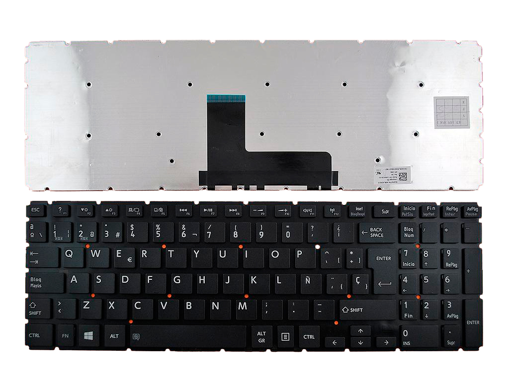TECLADO ESPAÑOL TOSHIBA SATELLITE L55D-B SERIES NEGRO