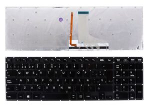 TECLADO ESPAÑOL TOSHIBA SATELLITE P50-A P50T-A P55-A P55T-A SERIES SIN FRAME RETROILUMINADO