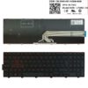 TECLADO ESPAÑOL DELL INSPIRON 15-5000 17-5000 GAMING SERIES | NEGRO CON MARCO LETRAS ROJAS | 0KF83C