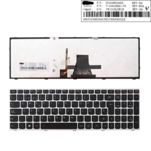TECLADO ESPAÑOL LENOVO IDEAPAD G50-70 G50-45 G50-70 G70-70 SERIES | NEGRO CON MARCO GRIS Y RETROILUMINADO