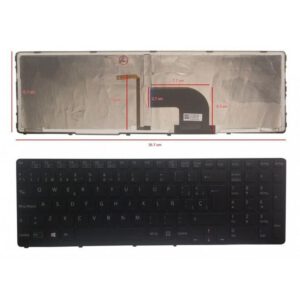 TECLADO ESPAÑOL SONY VAIO SVE15 SVE17 SERIES | NEGRO CON MARCO Y RETROILUMINADO