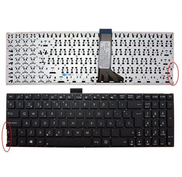 TECLADO ESPAÑOL ASUS K555D K555DA K555DG K555LB K555LF P553M P553S P553SA SERIES | NEGRO SIN MARCO