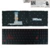 TECLADO PORTUGUÉS LENOVO LEGION Y520 Y520-15IKB Y720-15IKB R720 R720-15IKB SERIES | NEGRO SIN MARCO RETROILUMINADO ROJO