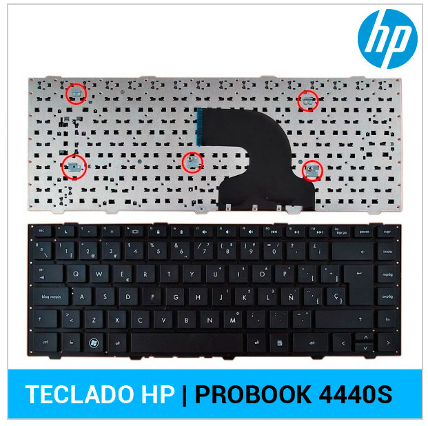 TECLADO ESPAÑOL HP | PROBOOK 4440S | NEGRO | SIN MARCO