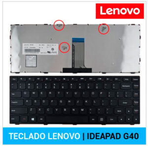 TECLADO LENOVO | IDEAPAD G40 | G40-30 | NEGRO | CON MARCO NEGRO