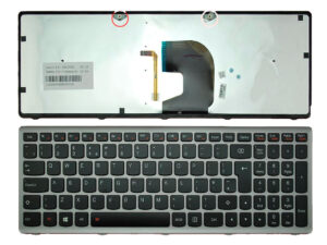 TECLADO ESPAÑOL LENOVO | IDEAPAD Z500 | NEGRO | MARCO GRIS | RETROILUMINADO