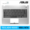 TECLADO ESPAÑOL ASUS N56 | NEGRO |CON MARCO PLATEADO