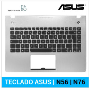 TECLADO ESPAÑOL ASUS N56 | NEGRO |CON MARCO PLATEADO