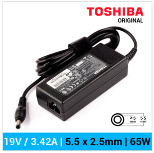 CARGADOR TOSHIBA ORIGINAL | 19V / 3.42A | 5.5 x 2.5mm