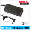 CARGADOR TOSHIBA COMPATIBLE | 19V / 3.95A | 5.5 x 2.5mm | 75W