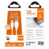 TURBO CABLE LIGHTNING 2M 2.4A BLANCO IDUSD C42B