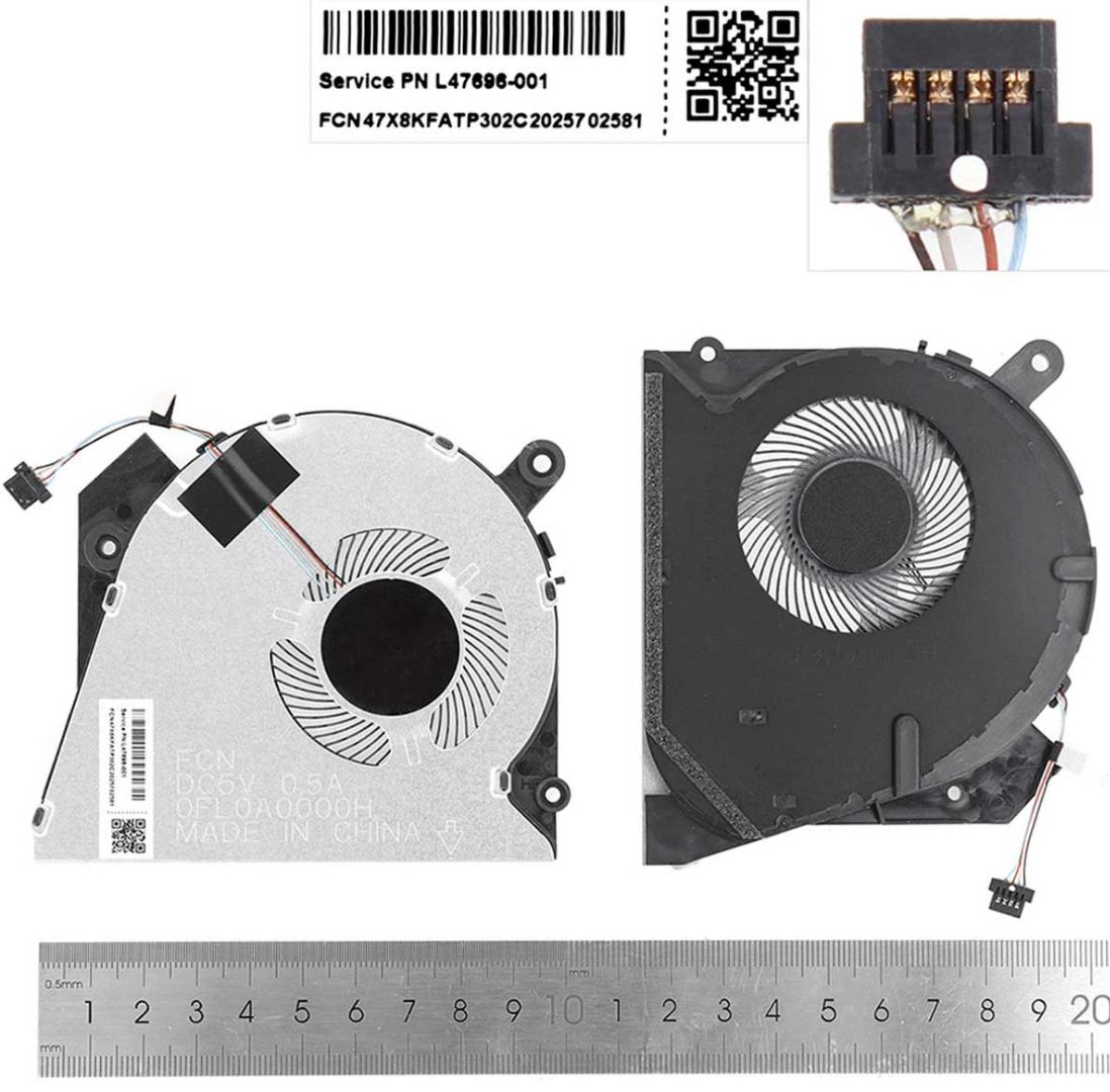 VENTILADOR CPU HP PROBOOK 450 G6 SERIES · L47696-001 0FL0A000H NS85C00-18E17