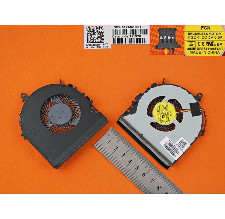 VENTILADOR CPU HP ENVY M6-P 15-AE SERIES | 812682-001 DC28000G7F0 EF75070S1-C390-S9A