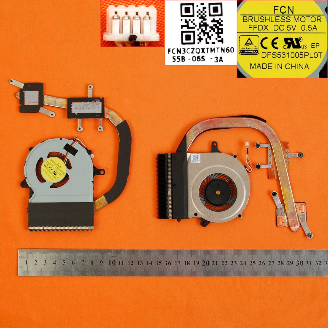 VENTILADOR CPU CON DISIPADOR ACER ASPIRE R3-471T R3-471TG R3-431T SERIES | DFS531005PL0T