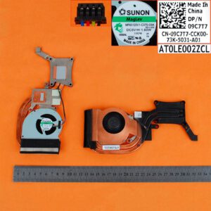 VENTILADOR CON DISIPADOR CPU CON GPU INDEPENDIENTE DELL LATITUDE E6430 SERIES | 09C7T7 MF60120V1-C370-G9A
